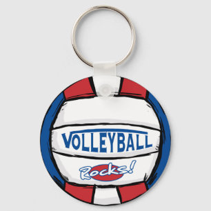Volleyball Rocks Key Ring