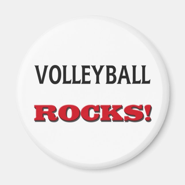 Volleyball Rocks Magnet (Front)