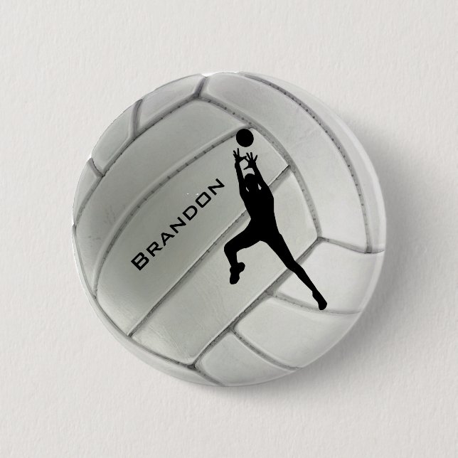 Volleyball Round Button (Front)