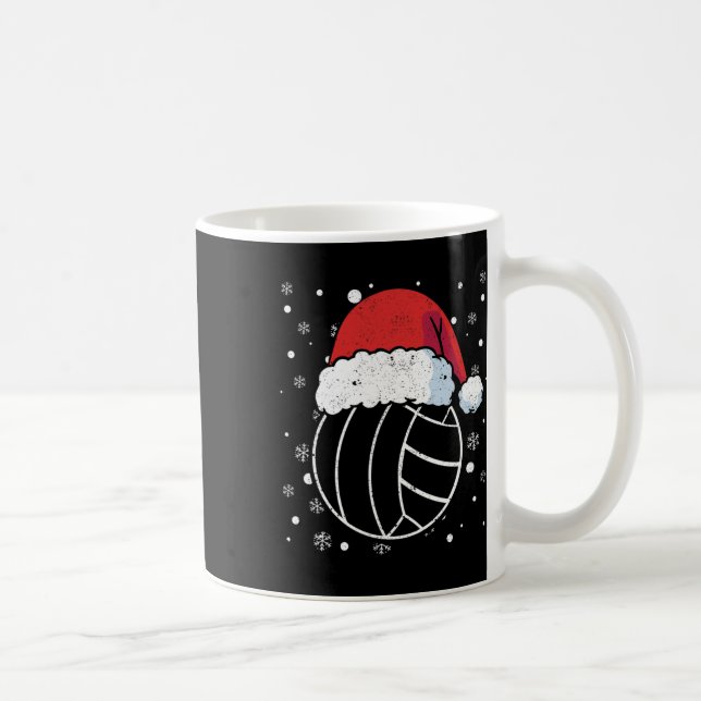 Volleyball Santa Claus Hat Sports Christmas Pjs Xm Coffee Mug (Right)