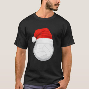 Volleyball Santa Hat Christmas For Girl Toddler Mo T-Shirt
