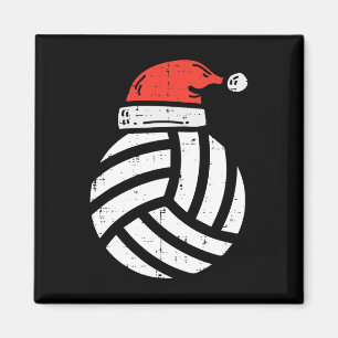 Volleyball Santa Hat Christmas Xmas Sports Player Magnet