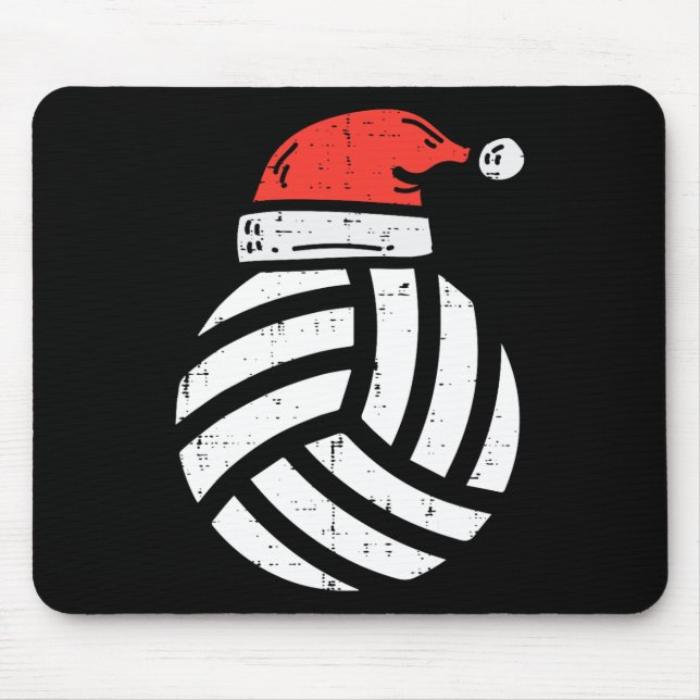 Volleyball Santa Hat Christmas Xmas Sports Player  Mouse Mat (Front)