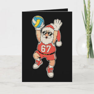 Volleyball Santa Meme Christmas Sport Xmas Holiday Card