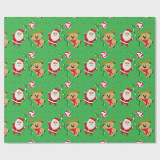 Volleyball Santa Wrapping Paper