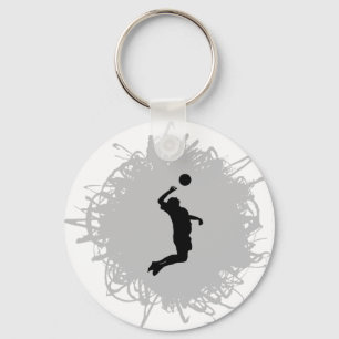 Volleyball Scribble Style (Male) Key Ring