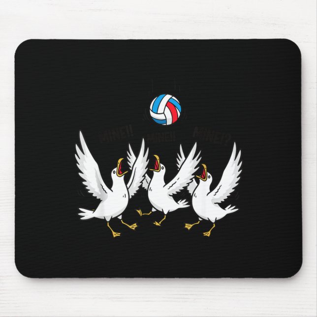 Volleyball Seagulls Funny Beach Srts Mouse Mat (Front)