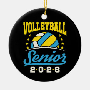 Volleyball Senior 2026 Ceramic Tree Decoration