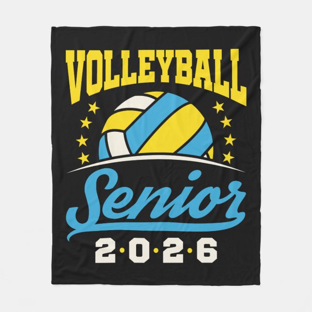 Volleyball Senior 2026  Fleece Blanket (Front)