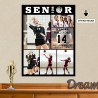 Volleyball Senior Graduation 6 Photo Collage