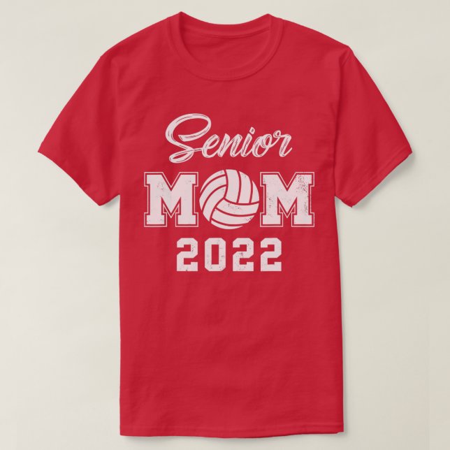 Volleyball Senior Mom 2022 Volleyball Back To Scho T-Shirt (Design Front)