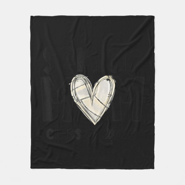 Volleyball Senior Mum  Volleyball Mum Graduation A Fleece Blanket (Front)