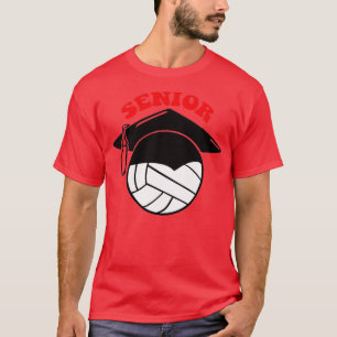 Volleyball Senior Night Graduation Cap  T-Shirt