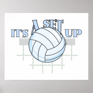 Volleyball Set Up Poster
