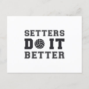 Volleyball Setters Do It Better Volleyball Gift Postcard
