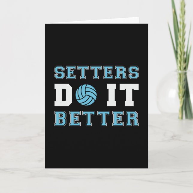 Volleyball Setters Do It Better Volleyball Player Card (Front)