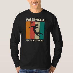 Volleyball Setters Life Volleyball Teen Boy Fun V T-Shirt