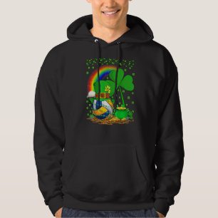 Volleyball  Shamrock Rainbow Volleyball St Patrick Hoodie