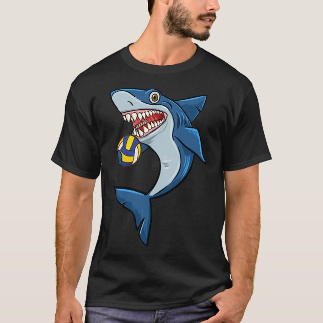 Volleyball Sharks Love Animal lovers Funny Mens Wo T-Shirt (Front)