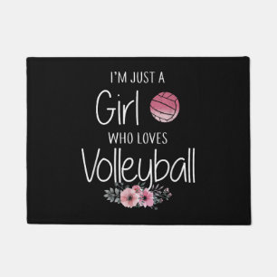 Volleyball Shirt For Girls Teens Women Cute Doormat
