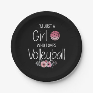 Volleyball Shirt For Girls Teens Women Cute Paper Plate