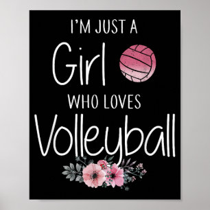 Volleyball Shirt For Girls Teens Women Cute Poster