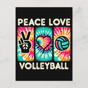 Volleyball Shirt For Teens Women Girls Peace Love Enclosure Card