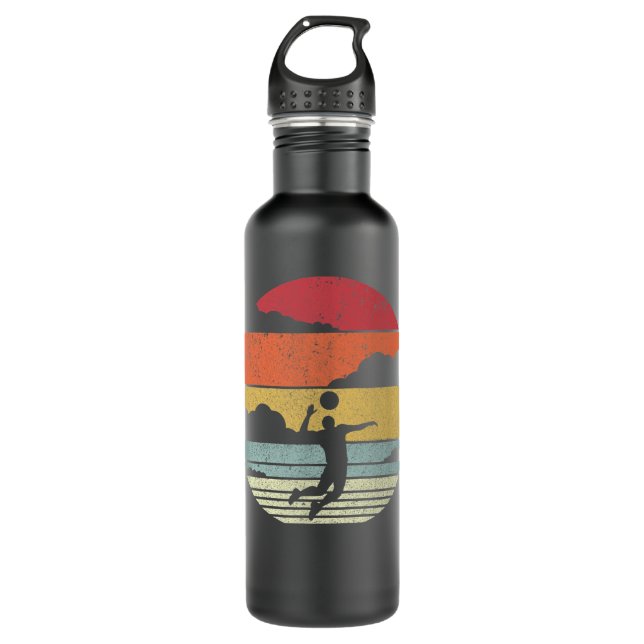 Volleyball Shirt. Retro Style 678 710 Ml Water Bottle (Front)