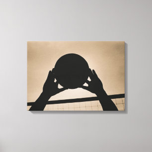 Volleyball Silhouette 2 Canvas Print