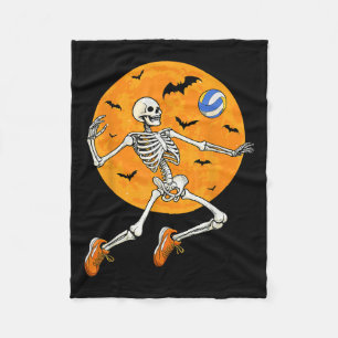 Volleyball Skeleton Soky Boys Halloween Volleyball Fleece Blanket