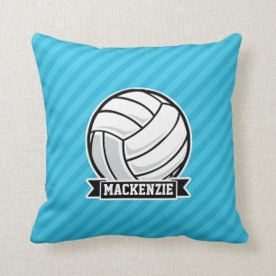 Volleyball; Sky Blue Stripes Cushion