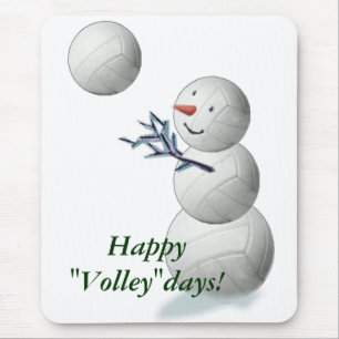 Volleyball Snowman Christmas Mouse Mat