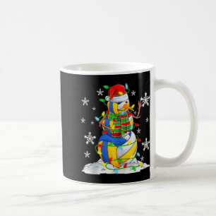 Volleyball Snowman Christmas Tree Lights Xma Coffee Mug