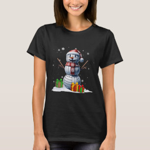 Volleyball Snowman Men Boy Christmas Volleyball Pl T-Shirt