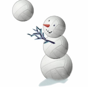 volleyball snowman photo sculpture decoration