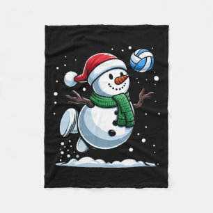 Volleyball Snowman Santa Hat Christmas Xmas Boys G Fleece Blanket