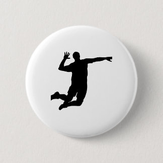 Volleyball Spike Silhouette 6 Cm Round Badge