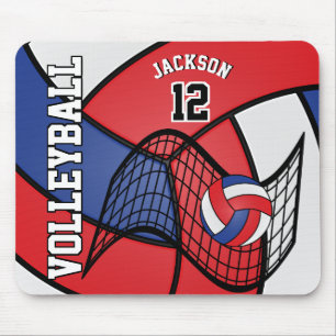Volleyball 🏐 Sport in a Red, White and Blue Mouse Mat