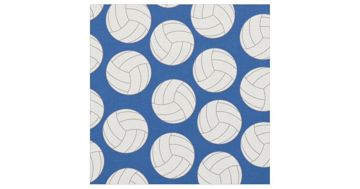 Volleyball Sports Blue Fabric Zazzle