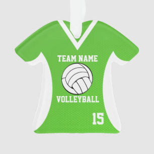 Volleyball Sports Jersey Green with Photo Ornament