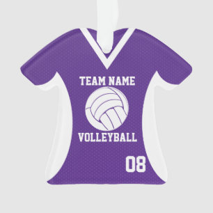 Volleyball Sports Jersey Purple with Photo Ornament