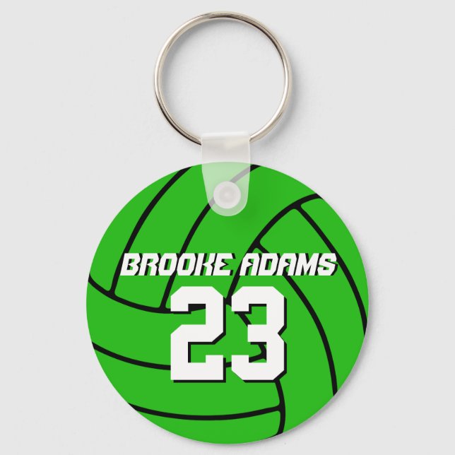 Volleyball Sports Team Keychain Customise Colour (Front)