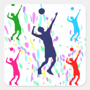 VOLLEYBALL SQUARE STICKER