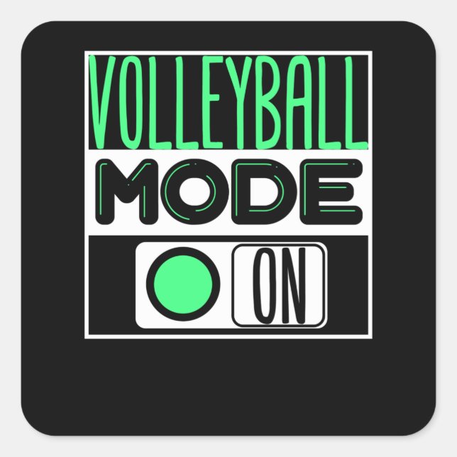 Volleyball Square Sticker (Front)