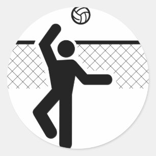 Volleyball Symbol Sticker