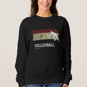 Volleyball Syria Flag Team Indoor Beach Player Sweatshirt
