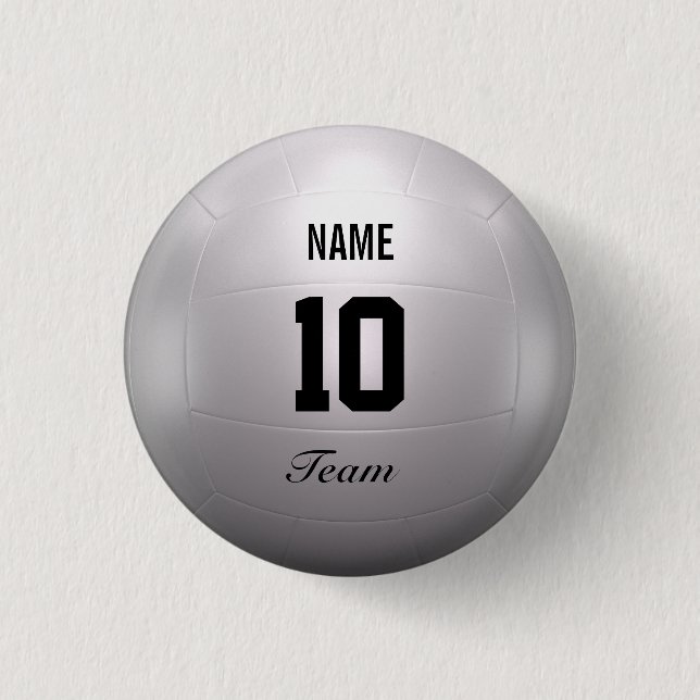 Volleyball Team 3 Cm Round Badge (Front)