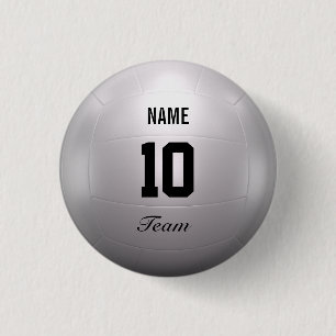 Volleyball Team 3 Cm Round Badge