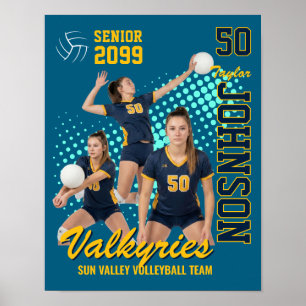 Volleyball Team Custom Photo Senior Night Sports Poster