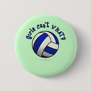 Volleyball Team Gifts - Blue 6 Cm Round Badge